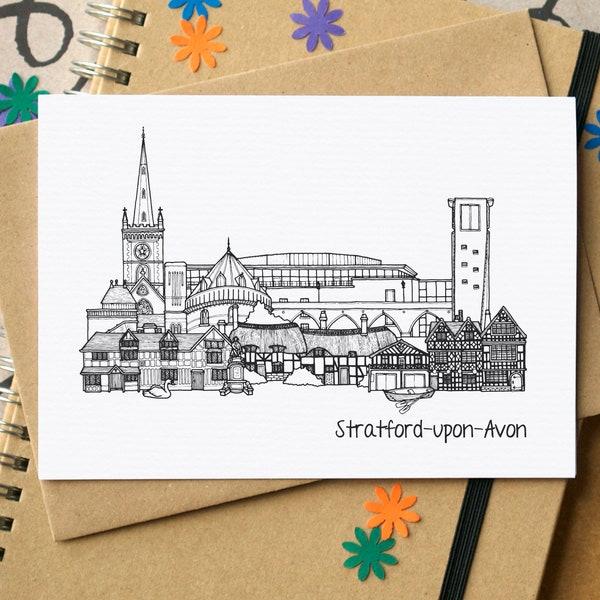 Stratford-upon-Avon Skyline Greetings Card