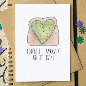 Funny Avocado on Toast Love Card image 1