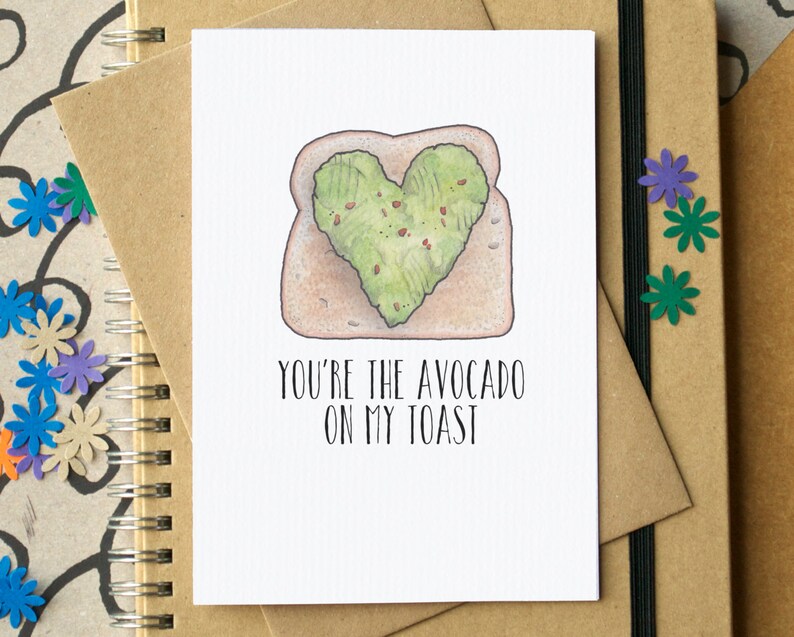 Funny Avocado on Toast Love Card image 1