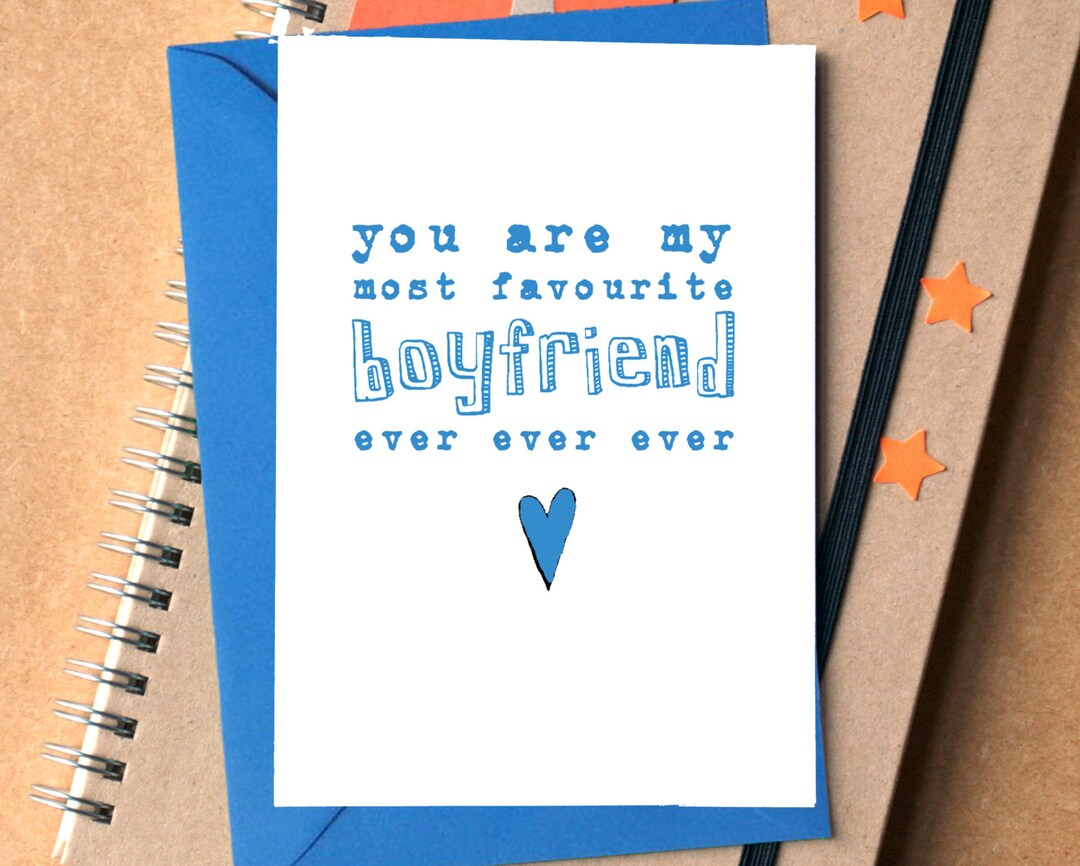 My Favourite Boyfriend Funny Valentine's Card - Etsy