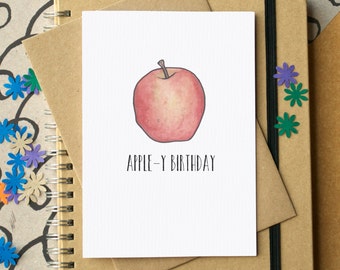 Funny "Apple-y Birthday" Card