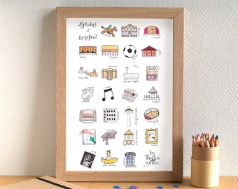 Liverpool Alphabet Wall Art Print