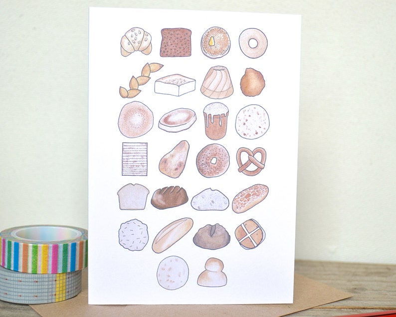 Bread Alphabet Greetings Card image 2