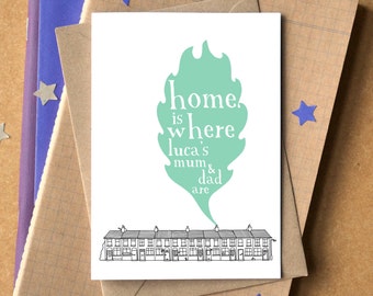 Adoption "Home is Where..." Personalised Card