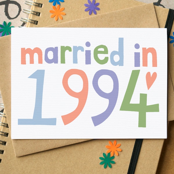 Thirtieth Wedding Anniversary Card