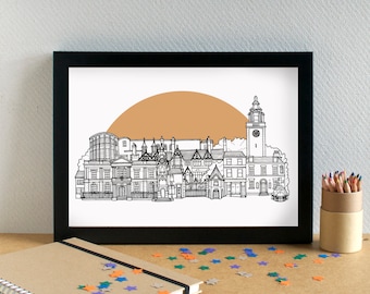 Wavertree Liverpool Skyline Art Print