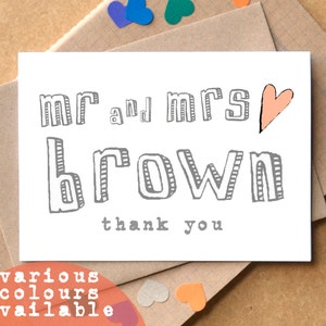 Vielen Dank, dass Sie personalisierte Hochzeitskarten