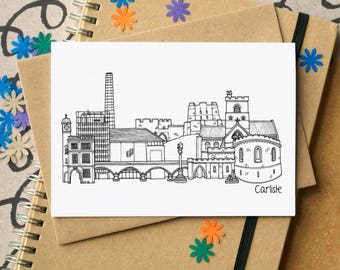 Carlisle Skyline Greetings Card