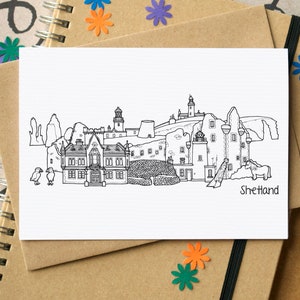 Shetland Skyline Grußkarte