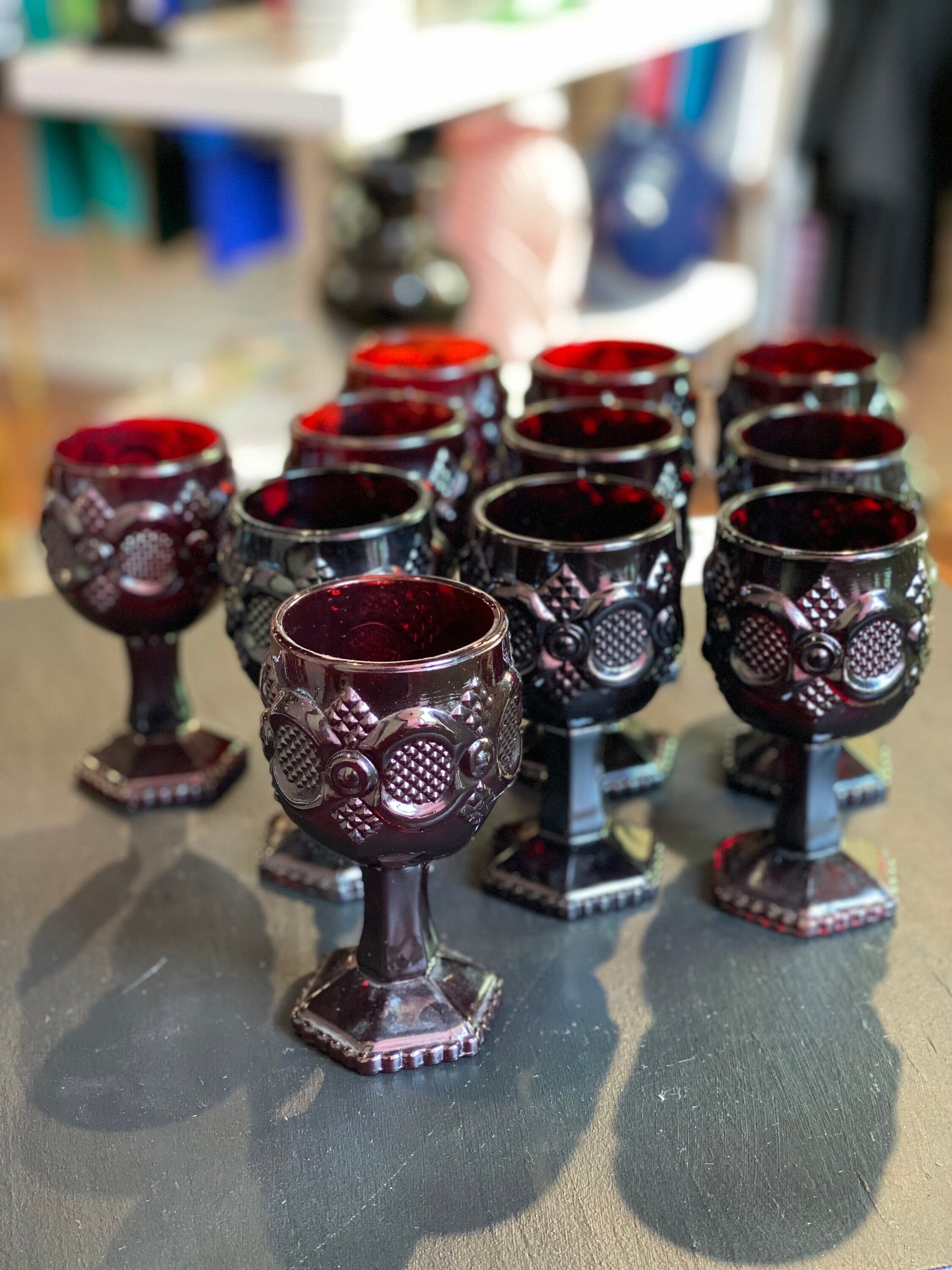 エイボン　1876ケープコッドガラス　ルビーレッド　AVON 3点セット エイボン 1876ケープコッドガラス ルビーレッド AVON 3点セット