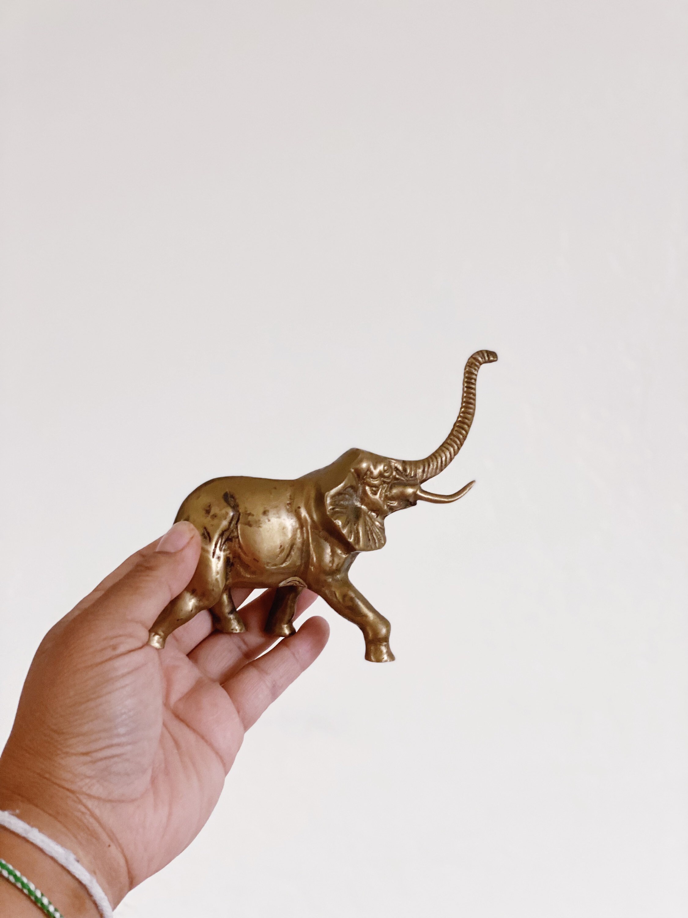 Small Etched Ornate Solid Brass Elephant Statue / Sculpture / Etsy