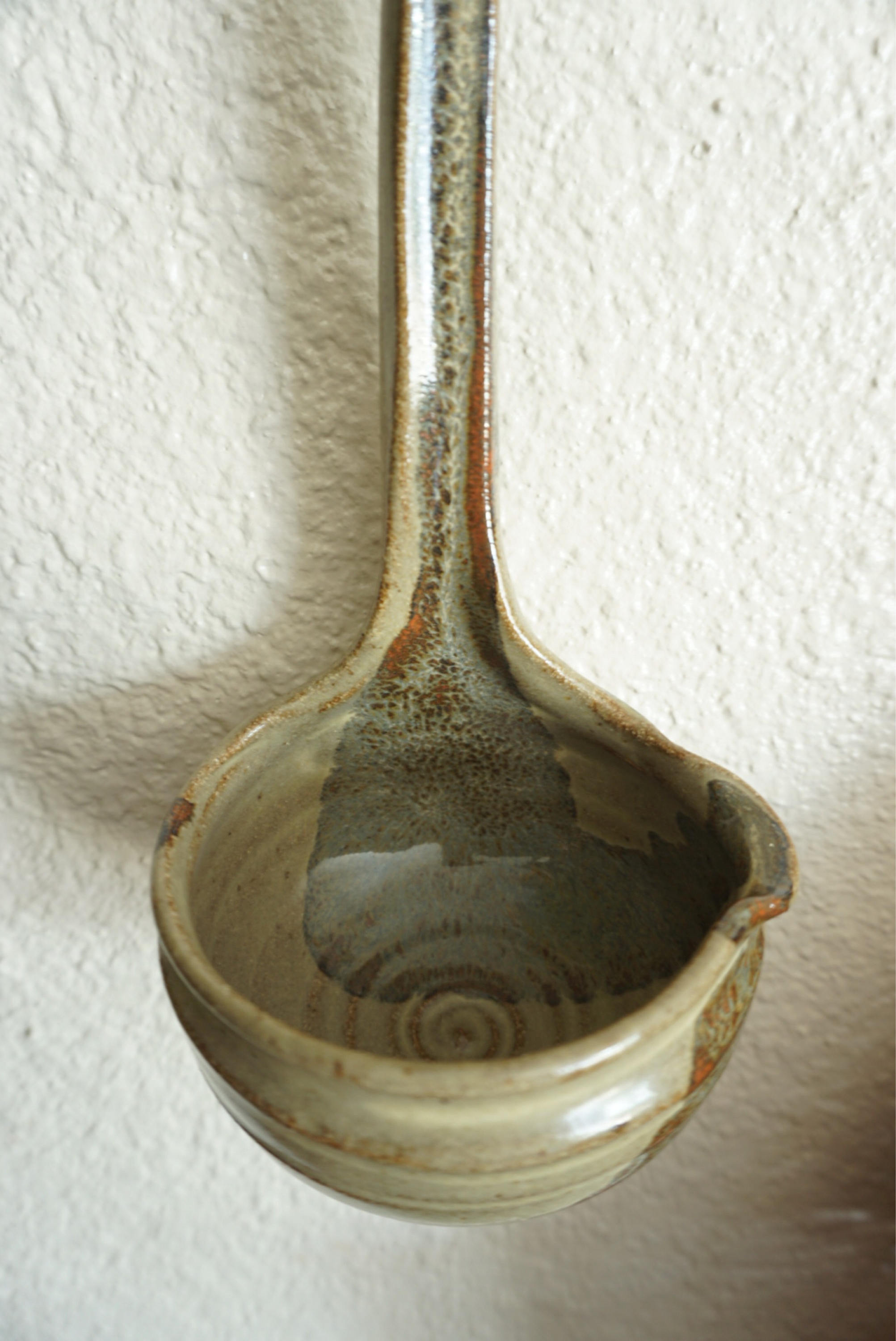 Vintage Stoneware Ceramic Ladle