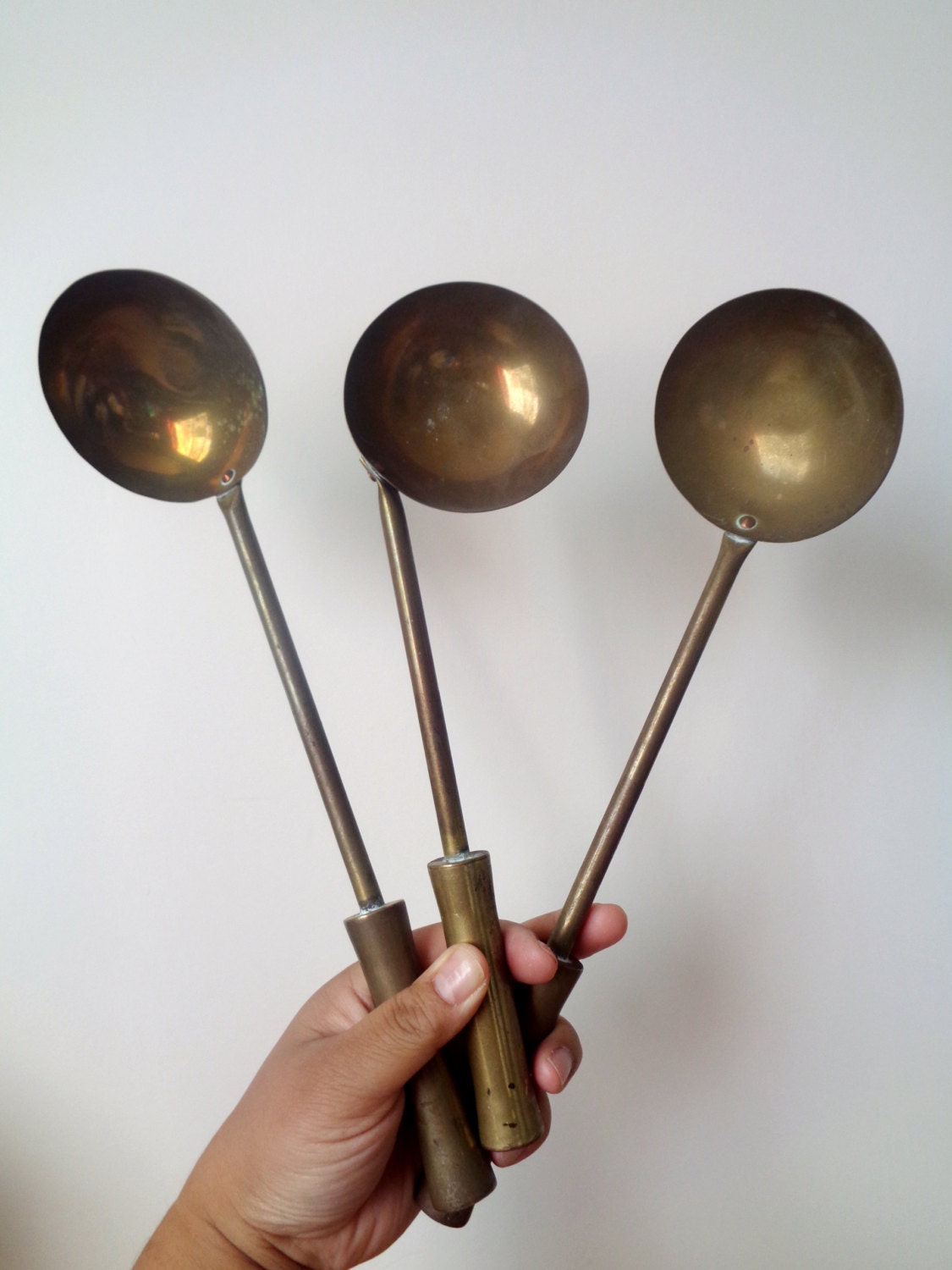 Rustic Vintage Brass Ladles / Spoon