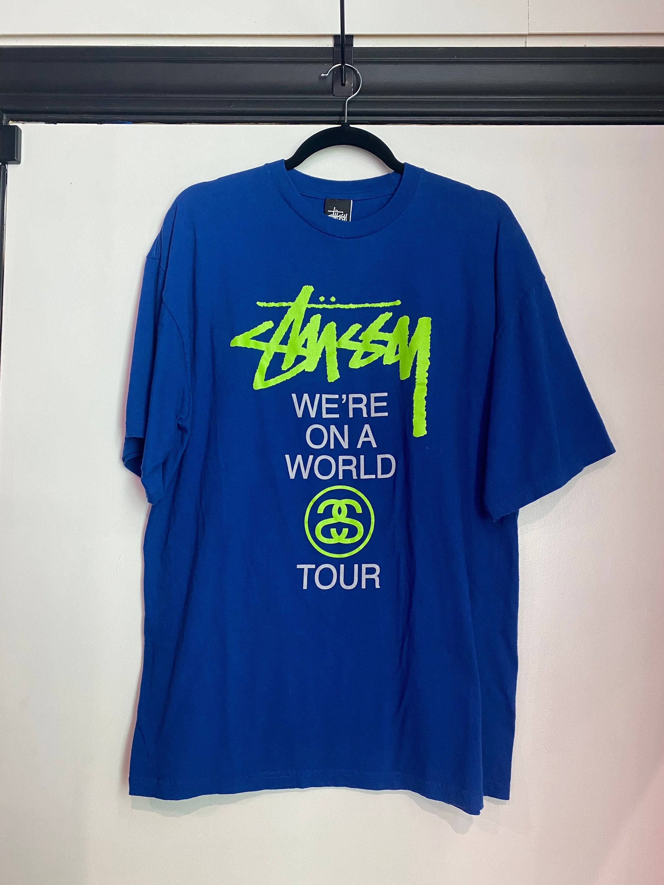 RARE Vintage Stüssy Blue Neon T-shirt / 80s 90s 2000s RARE Vintage Stüssy Blue Neon T-shirt / 80s 90s 2000s