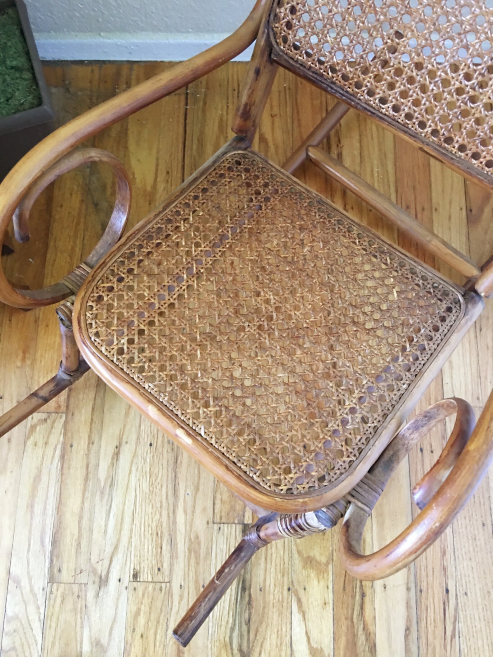 Vintage Bentwood Wicker Cane Children's Rocking Chair | Etsy