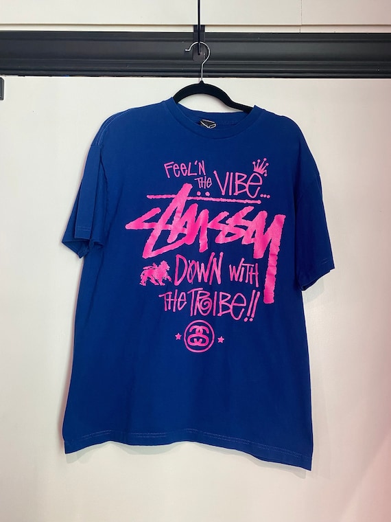 RARE Vintage Stüssy Blue Feelin the Vibe Down with