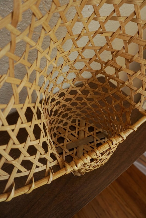 Large Rattan Peacock Fan Open Weave Basket Basket Planter Pot