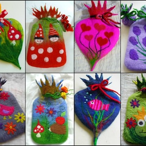 hot water bottle, felted cosy, cover, handmade, felted wool, MADE TO ORDER, waldorf inspired, cooling pillow, cooling pad