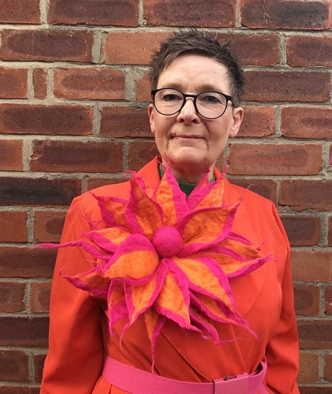 Felted Flower Corsage Pin Brooch Handmade Felted Wool Etsy