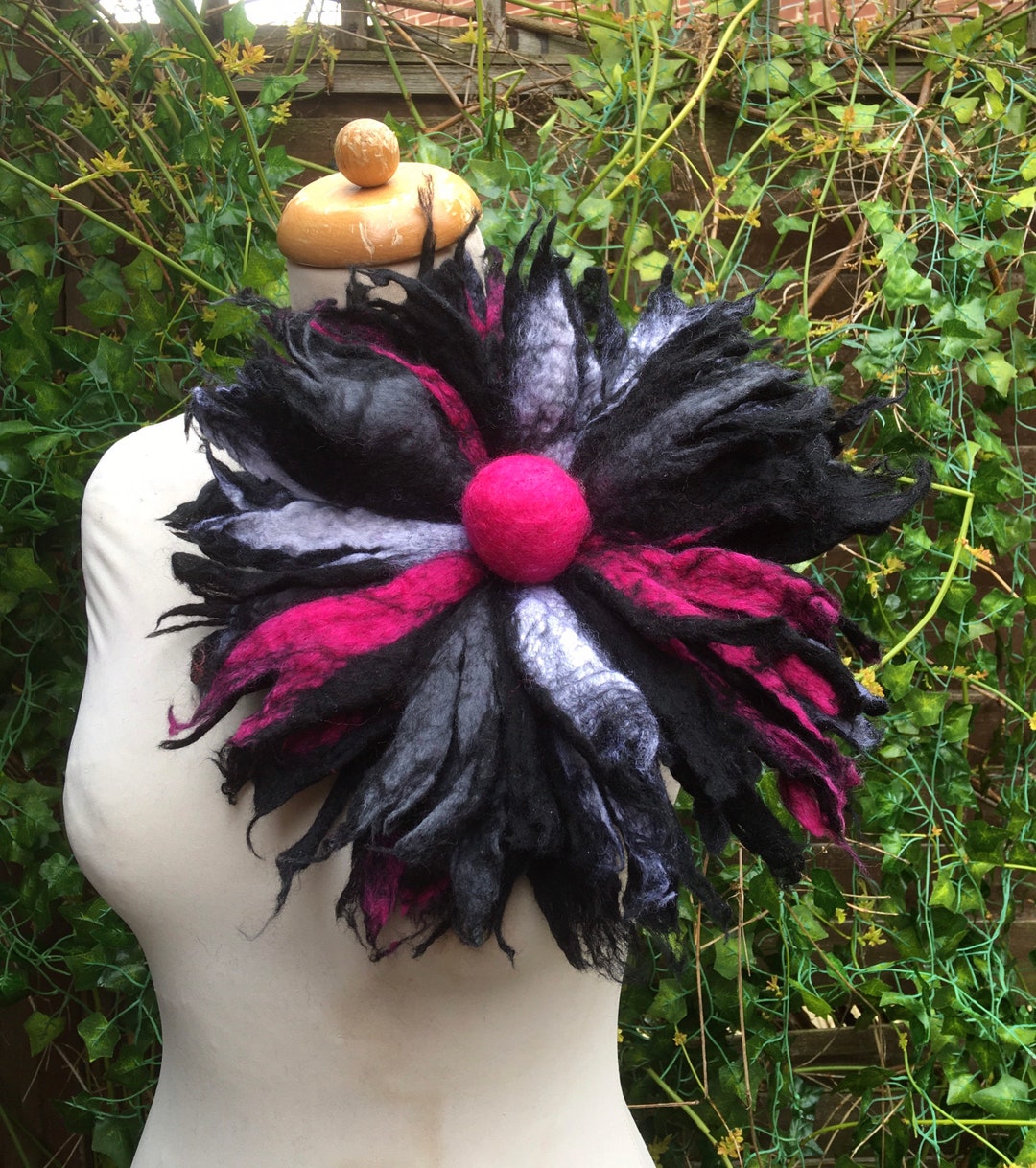Felted Flower Corsage Pin Brooch Handmade Felted Wool Etsy UK