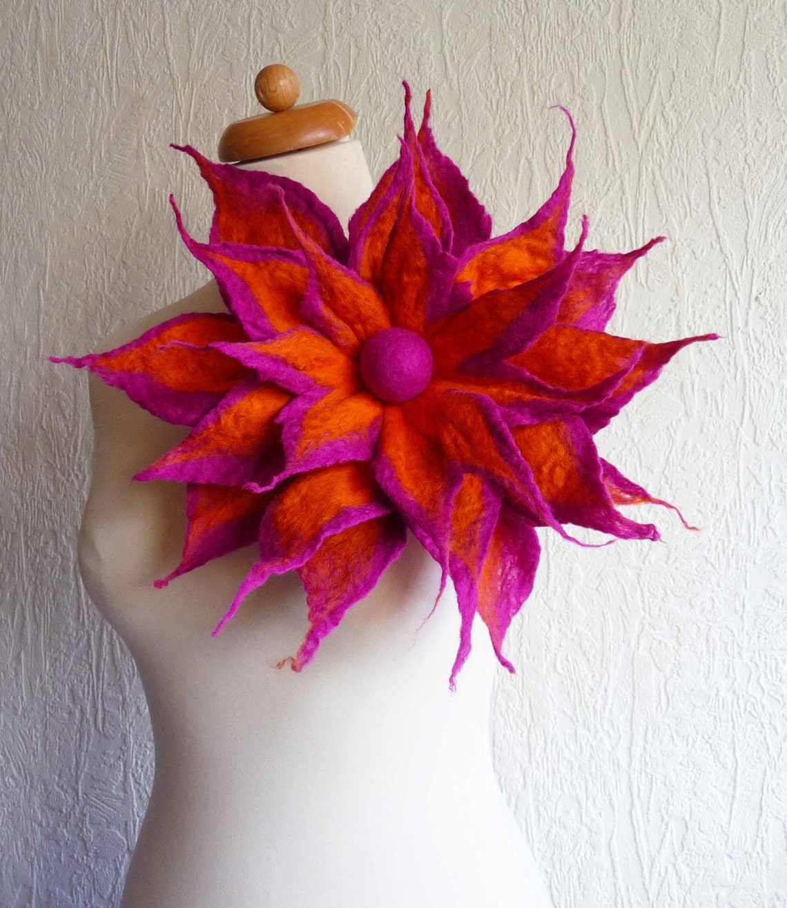 Felted flower corsage pin brooch handmade felted wool Etsy