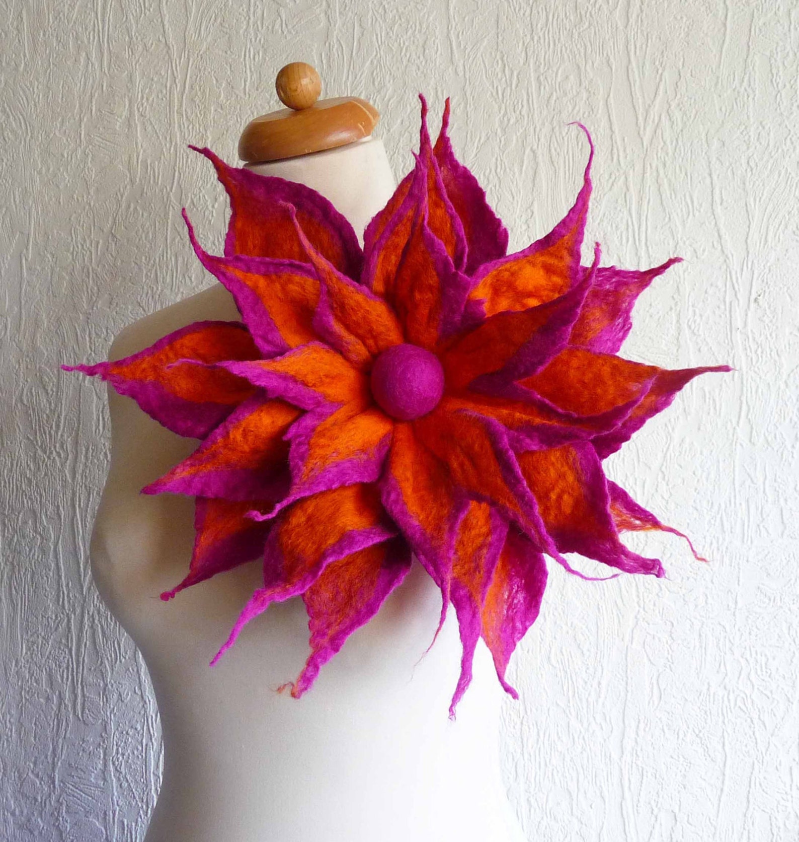 Felted flower corsage pin brooch handmade felted wool Etsy