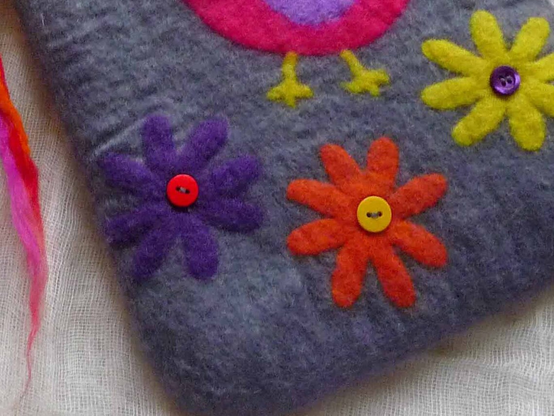 Hot Water Bottle Felted Cosy Cover Handmade Felted Wool Etsy
