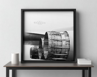 Industrial Wall Art, B1-B Lancer Jet Engines Print, Military Aircraft Photography, Engineering Gift, Aerospace Art, Aviation Decor