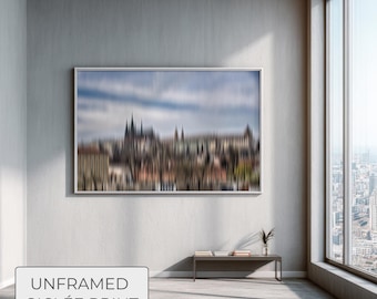 Prague Castle Abstract Art Print - Lost in the Vertical - Modern Urban Chaos Photography - Minimalist Wall Art - Unframed Giclée Print
