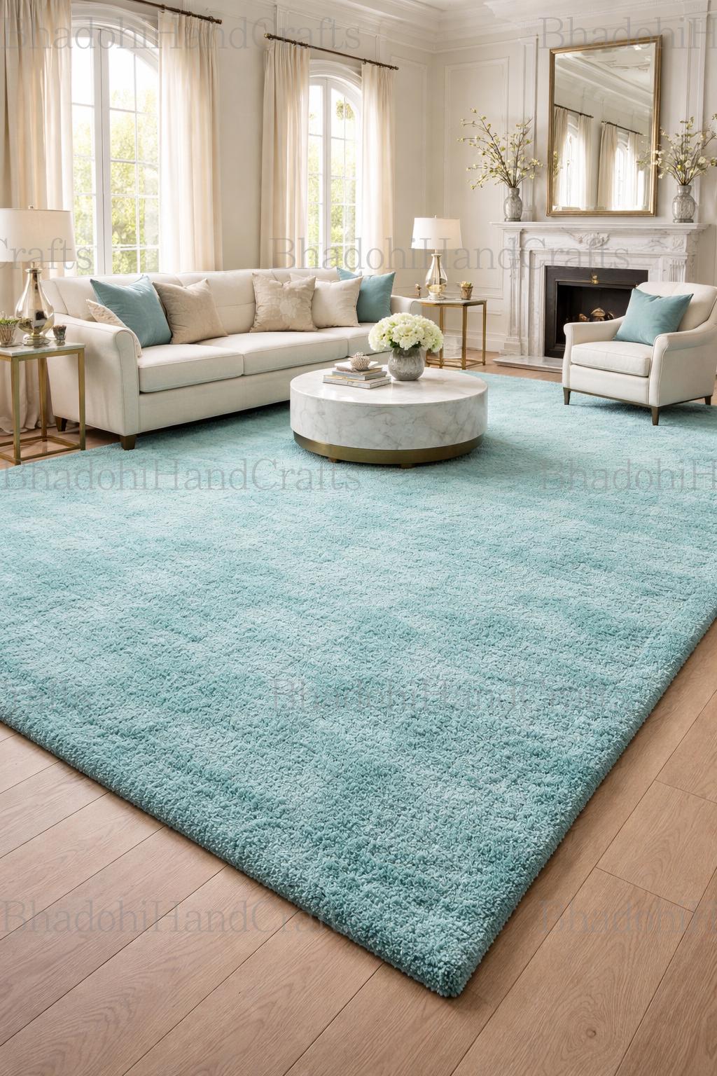 Aqua Area Rug - Etsy