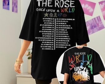 T-shirt ADO Merch Wish Blue Rose World Tour - Coupe Unisexe XS-3XL | Coton, Manches Courtes, Graphisme Imprimé