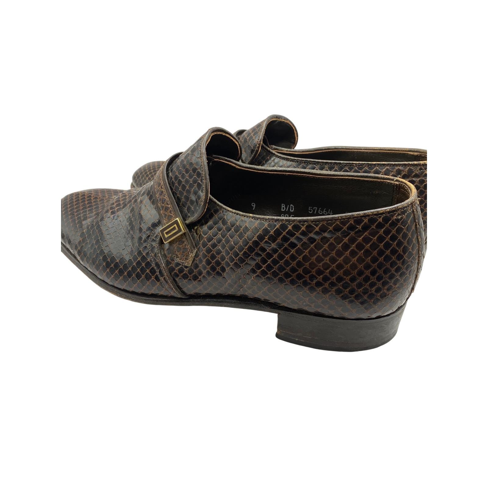 Nettleton Traditionals Brown Snakeskin Loafers Mens 9  display picture 3
