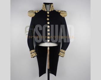 19世紀フランス外交軍服カスタムブラックテールコートゴールド 19世紀フランス外交軍服カスタムブラックテールコートゴールド