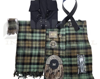 Completo da uomo con kilt scozzese Black Watch effetto invecchiato – Abbigliamento formale scozzese completo