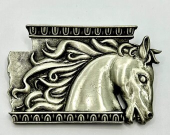 Vintage 'JJ' RARE Horse Head Brooch