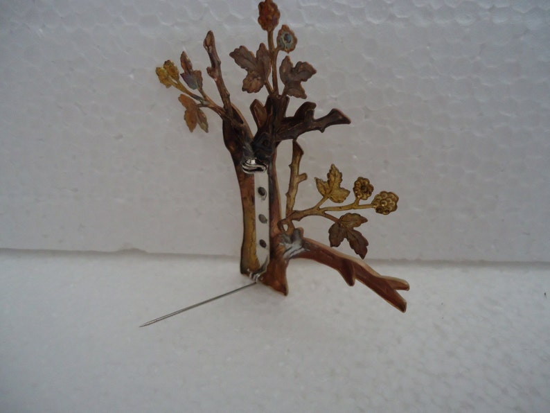 Brass Stamping Magical Tree Brooch