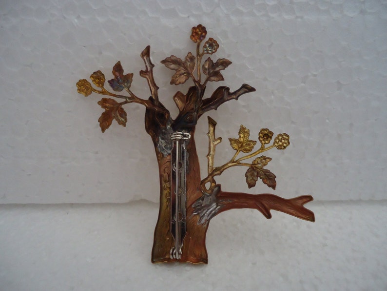 Brass Stamping Magical Tree Brooch