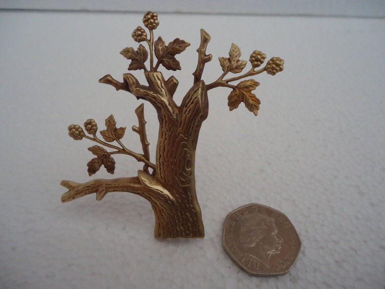 Brass Stamping Magical Tree Brooch