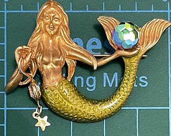 RARE Vintage Kirk's Folly Mermaid Brooch