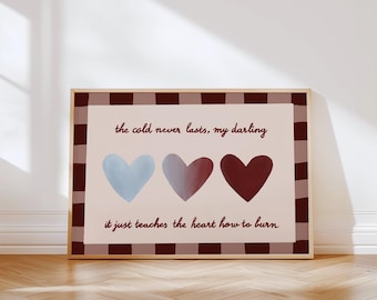 Click Clack Symphony Print, Raye Lyric Wall Art, Checkered Frame Poster, Digital Download