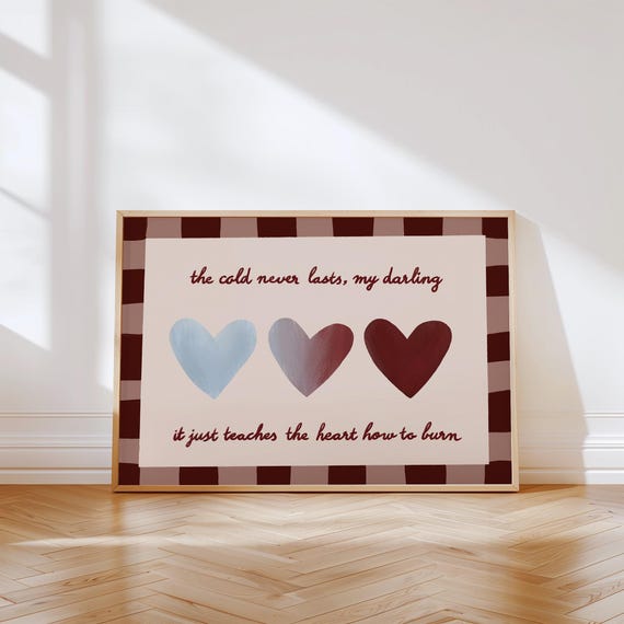 Click Clack Symphony Print, Raye Lyric Wall Art, Checkered Frame Poster, Digital Download