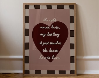 Click Clack Symphony Print, Raye Lyric Wall Art, Checkered Frame Poster, Digital Download