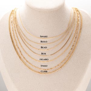 Collar de cadena delicada multiestilo, cadena de serpiente con caja curva Figaro, trenzada en oro y plata de 18 quilates, para niños y adultos, regalo de cumpleaños para ella.