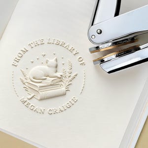 Personalized Book Embosser – Custom Ex Libris Library Stamp, From The Library Of Seal, Gift for Book Lovers