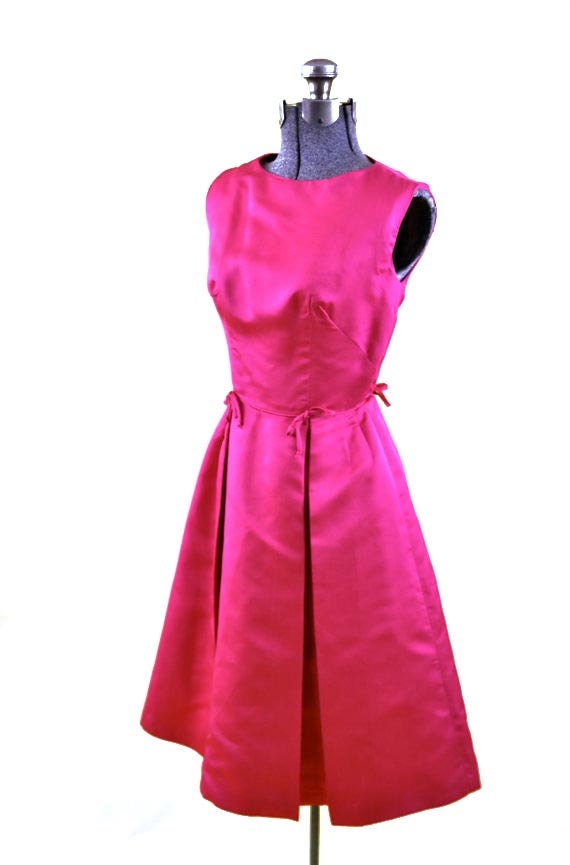 1950s Hot Pink Cocktail Dress