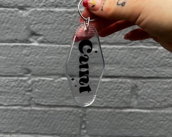 swear word gift - motel keyring - funny keyring - cute keyring - custom keyring