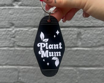 plant mum keyring - plant lover gift - plant keyring - cute keyring - custom keyring