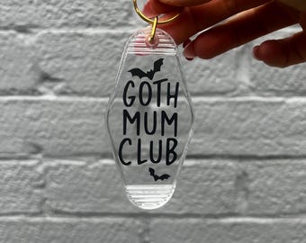goth girl keyring - goth mum gift - goth keyring - funny keyring - cute keyring - custom keyring