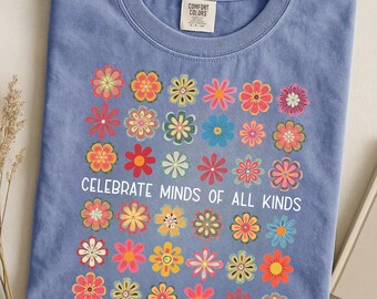 Fira sinnen av alla slag komfortfärger skjorta och tröja, neurodiversitet autism medvetenhet t-shirt, sped lärare gåva, autism acceptans