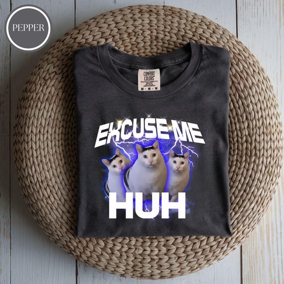 Huh Cat Meme Shirt, Pibble Inappropriate Internet Humor Shirt, Viral Weird Dank Cat Meme Tee, 90s Retro Vintage Cat Shirt, Stupid Silly Tees